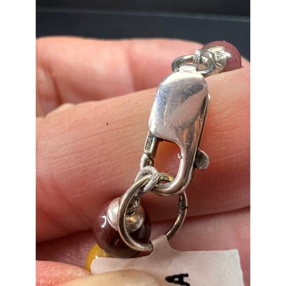 NEW Mookaite Jasper 24 inch necklace with sterling silver clasp - Picture 4 of 12